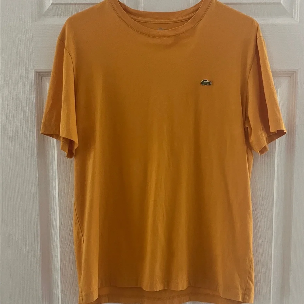 Lacoste Men's Short Sleeve Tee Yellow - Picture 1 of 3